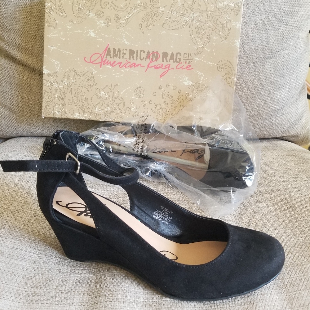 Black suede shoes brand new